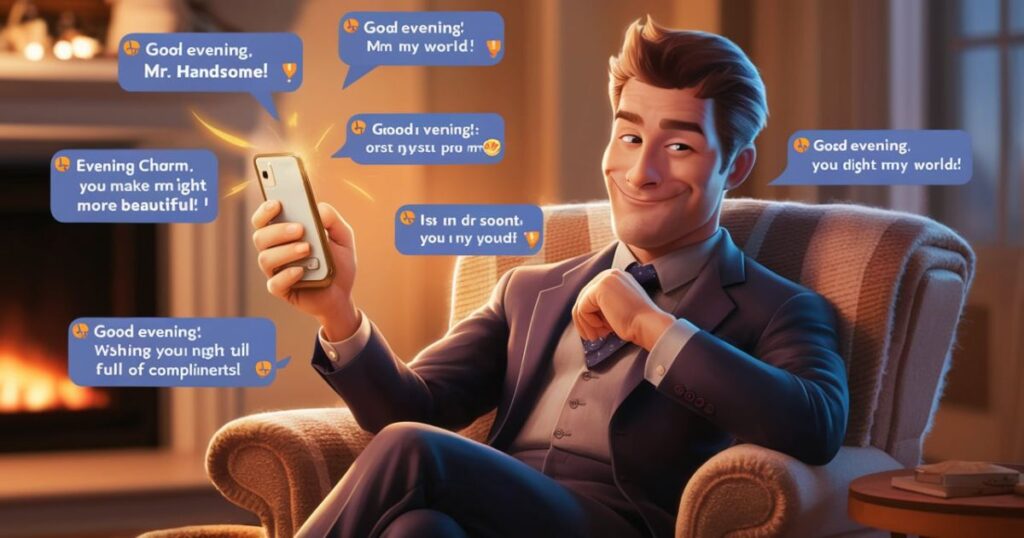 Good Evening Messages for Him About Being Handsome
