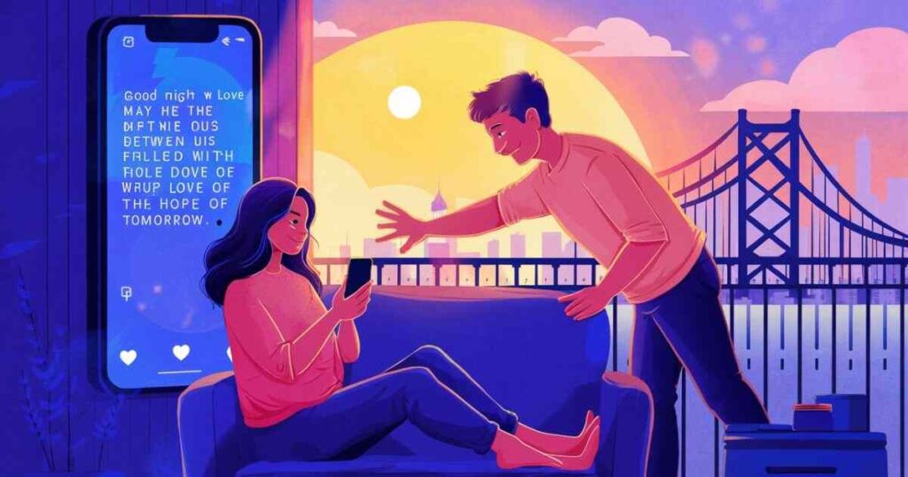 Long-Distance Good Night Messages for Her That Touch the Heart