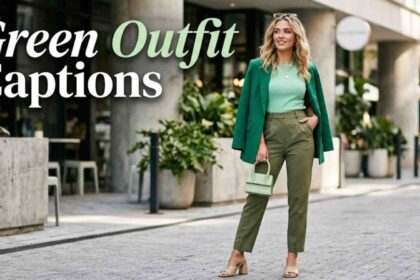 green-outfit-captions