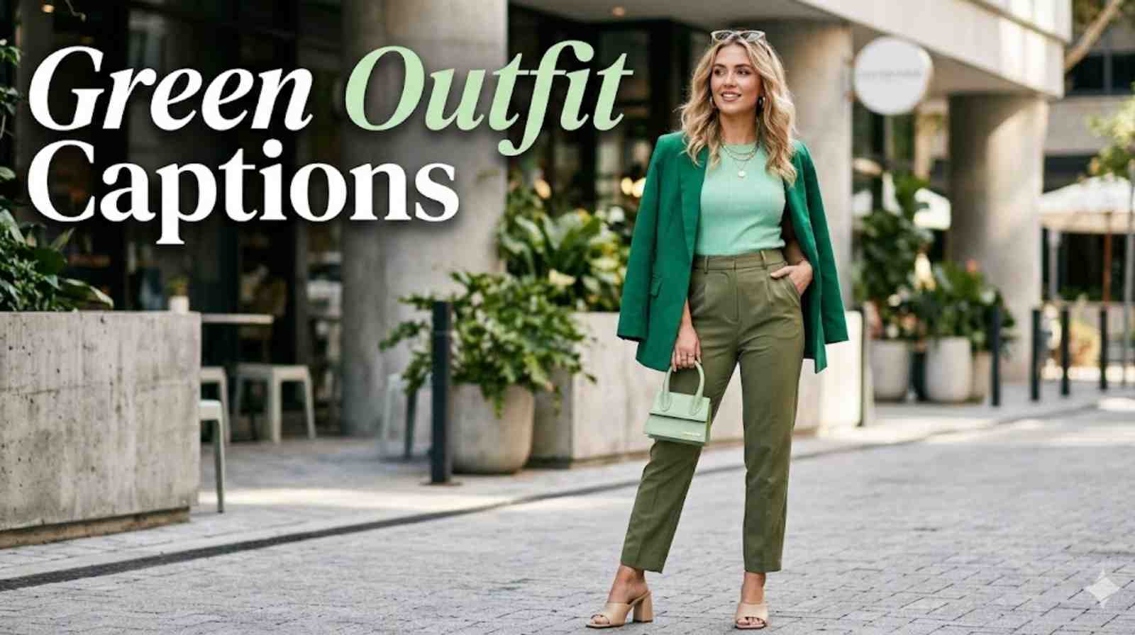 green-outfit-captions