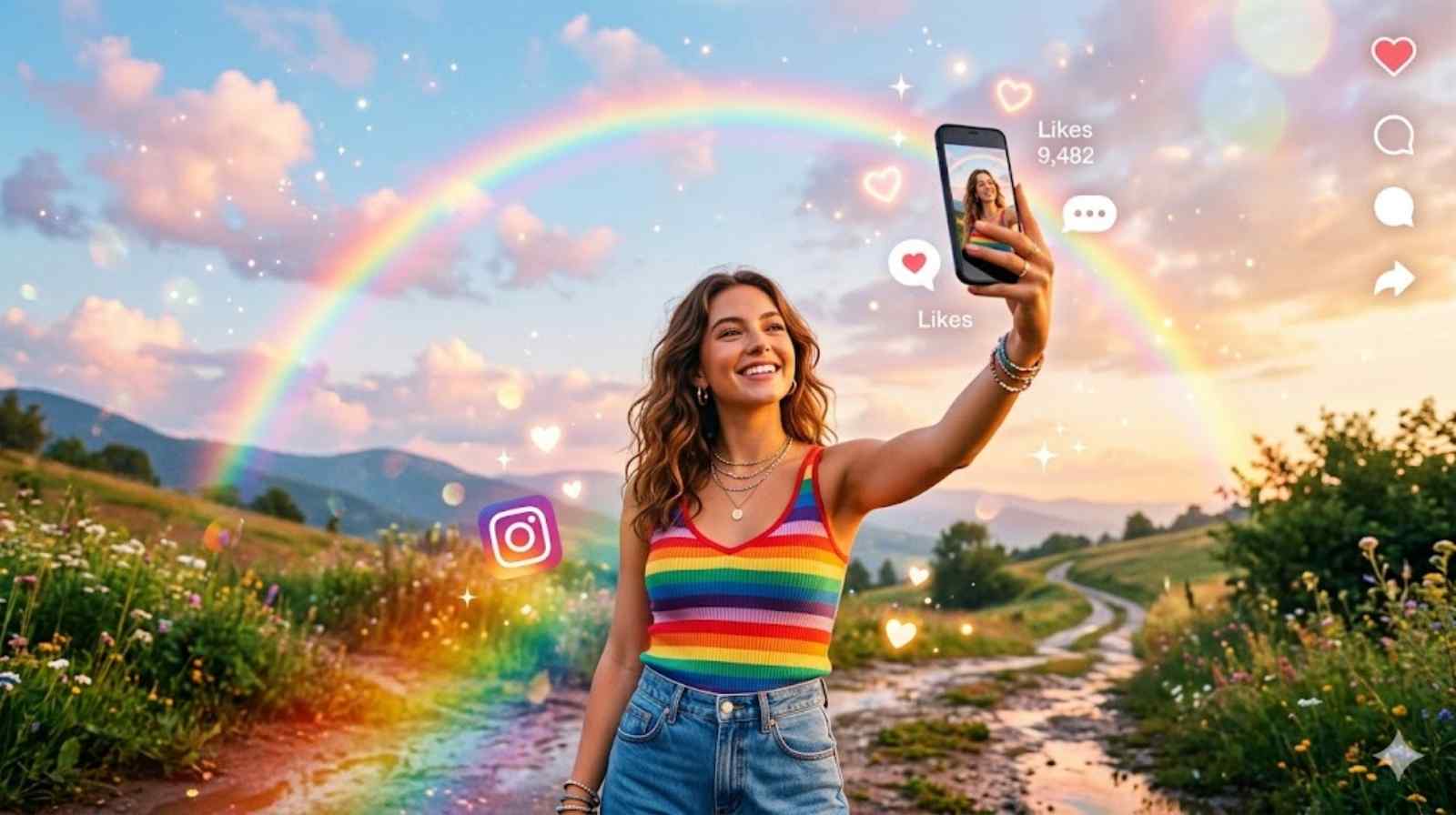 rainbow-caption-for-instagram