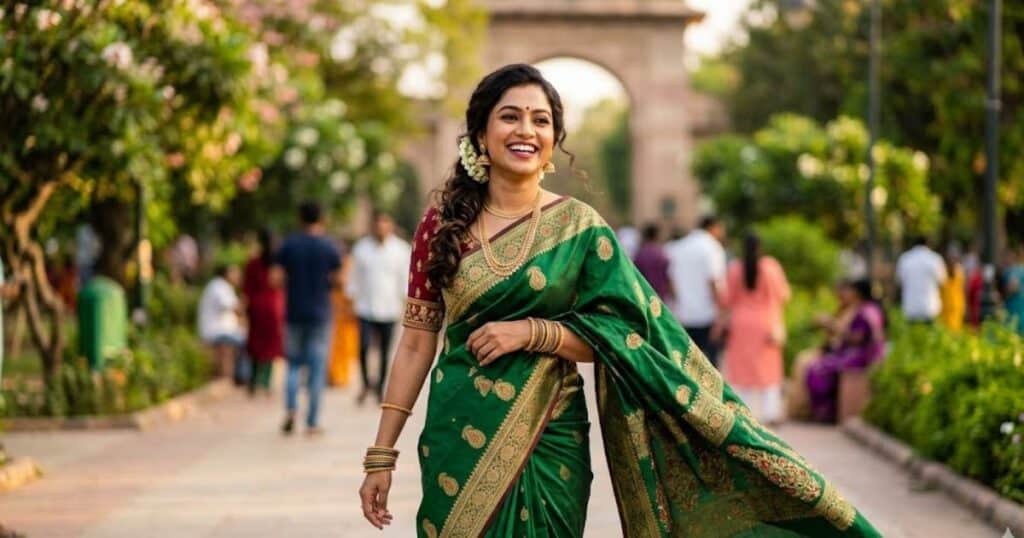 Confidence and Beauty in a Saree