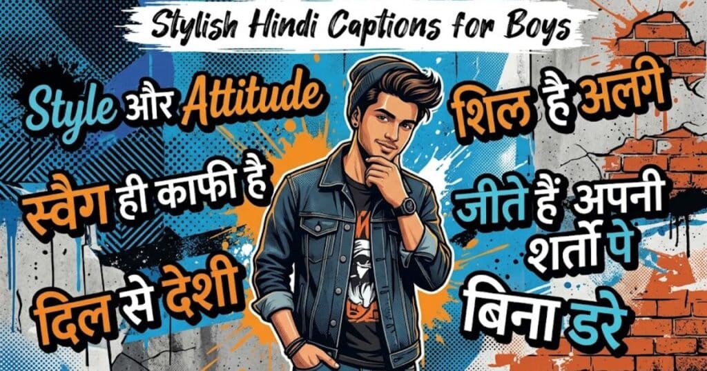 Stylish Hindi Captions for Boys