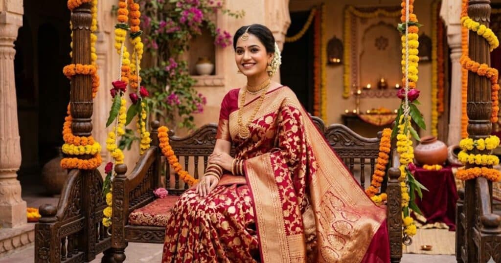 Traditional Saree Captions